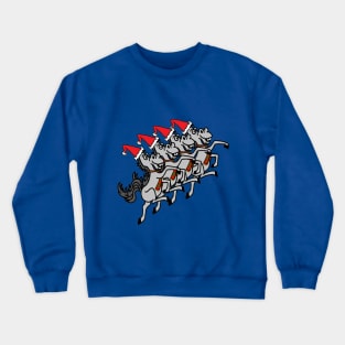 Can-Can Christmas dancing horses Crewneck Sweatshirt